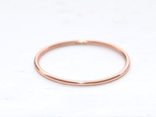 Schmaler Basic Ring aus 375er Roségold