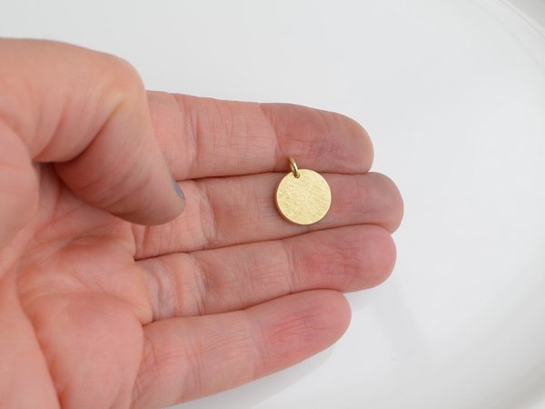 Reserviert für Brigitte: 2mm dicke 12mm Münze 585er Gelbgold